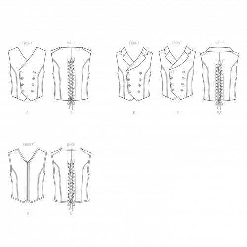 Simplicity Sewing Pattern 9087, Waistcoats, Costumes for Men, AA (38-40-42-44) - Intermediate