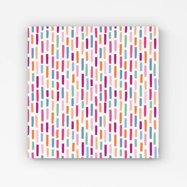 Warren Reed Vertical Abstract Brush Pattern Canvas