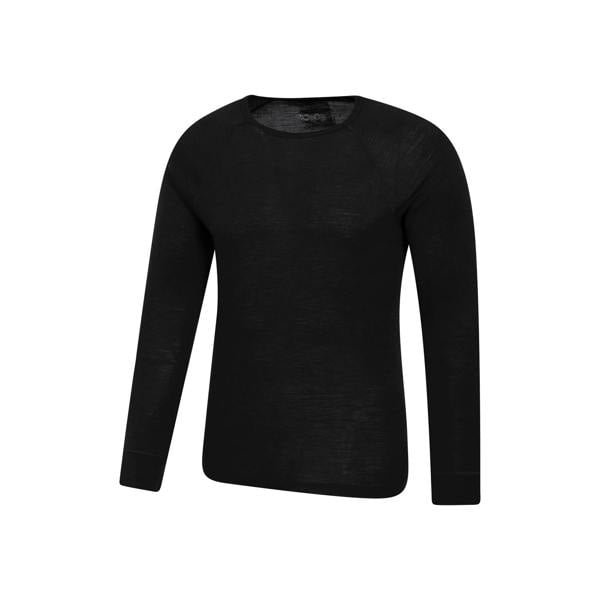 Mountain Warehouse Mens Merino Wool Thermal Top - Dark Grey