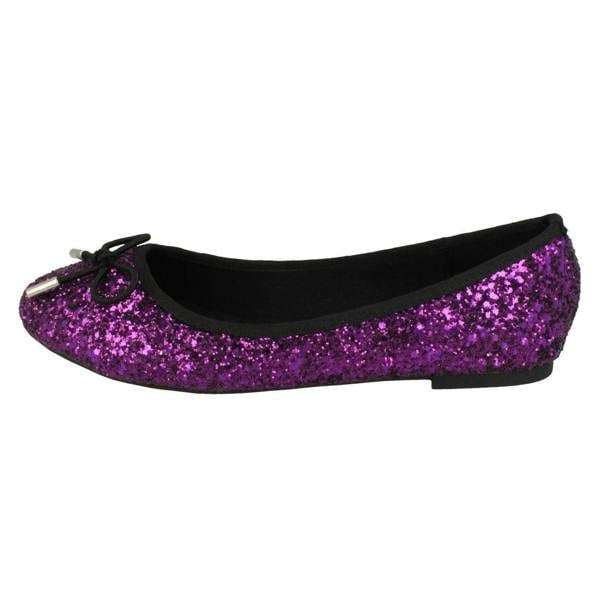 Anne Michelle Ladies Anne Michelle Glittery Ballerina Shoes