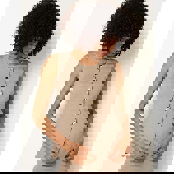 Blue Vanilla Set With Gold Button