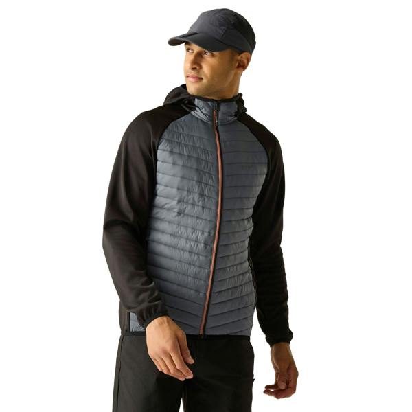Regatta Mens Andreson Hybrid Jacket - Dark Storm/Black - 