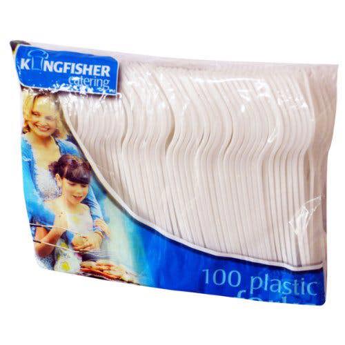 Kingfisher KCCF100 Disposable Plastic Forks Pack Of 100