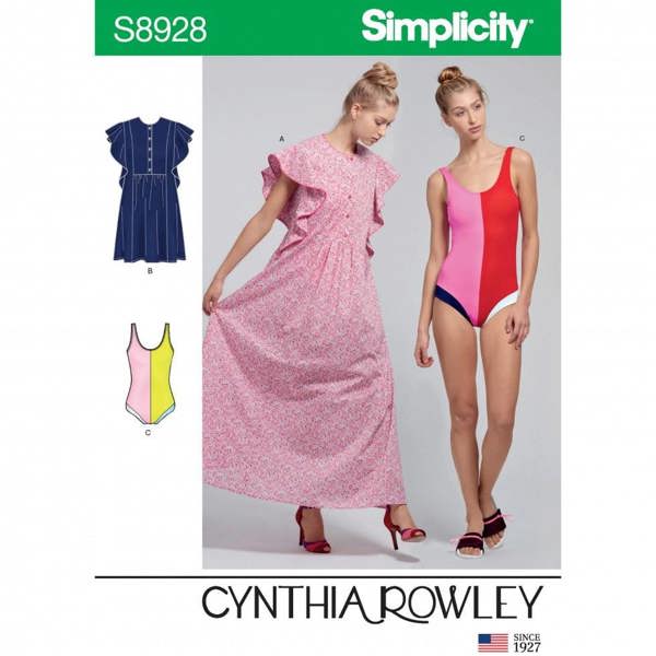 Simplicity Sewing Pattern 8928, Swimwear, Caftans for Women, D5 (4-6-8-10-12) - Intermediate