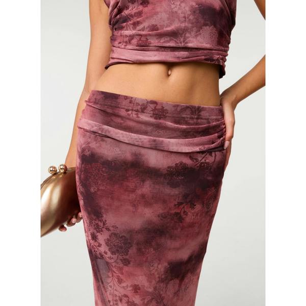 Pink Vanilla Moody Mesh Maxi Skirt