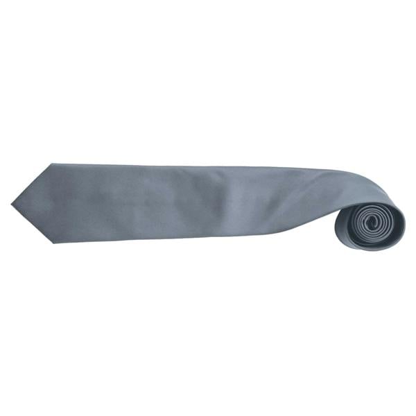 Premier Mens Fashion ”Colours” Work Clip On Tie (Pack of 2) - Grey - 