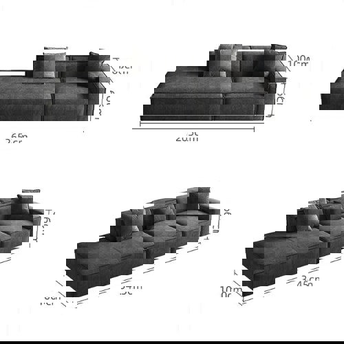 Hoshi HB12 Three Seater Corner, Four Seater Corner Sofa, Leathaire-Rit Concept-Rit Concept