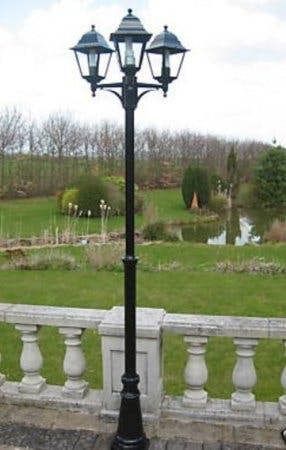 Victorian Style Triple Headed Garden Lamp Post 2.2m