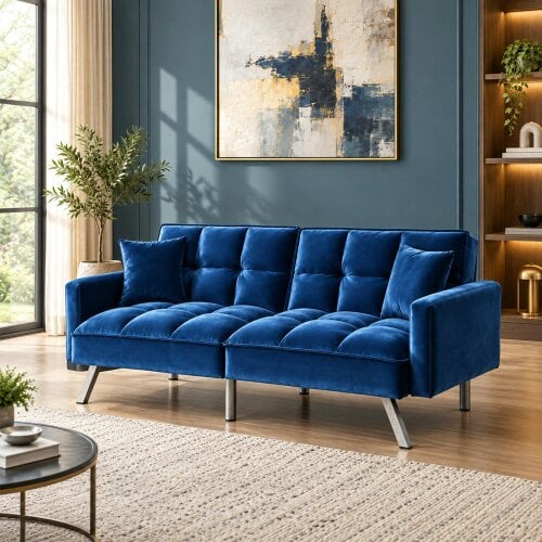 Kosy Koala Modern 2 Seater Sofa Bed - Click Clack Living Room Recliner Couch Sofa