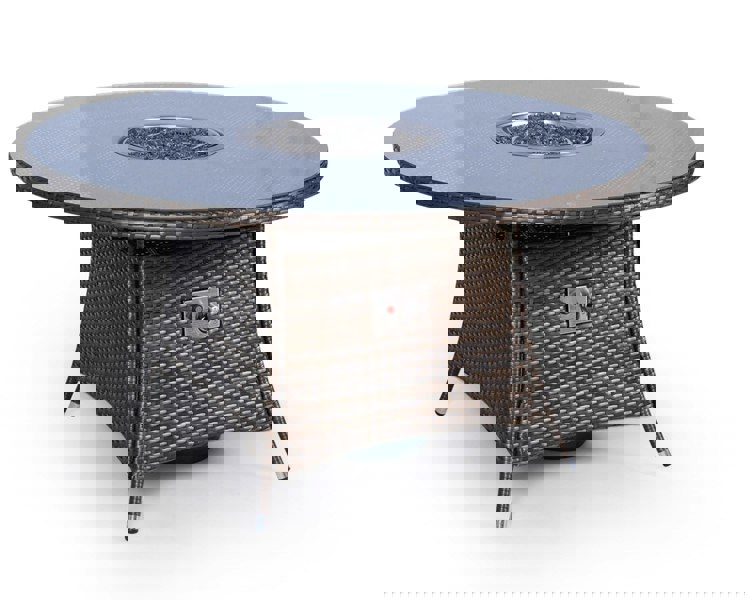 Giardino Fire Pit 6 Seater Round Rattan Dining Table