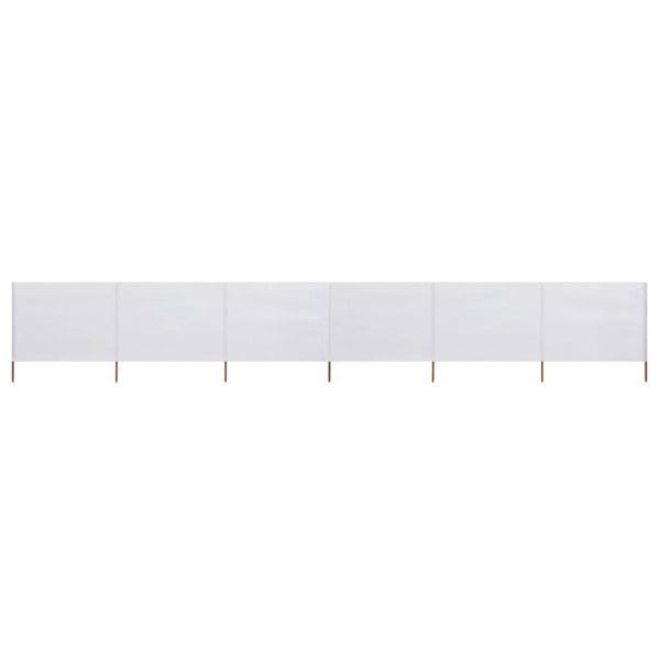 Berkfield 6-panel Wind Screen Fabric 800x160 cm Sand White