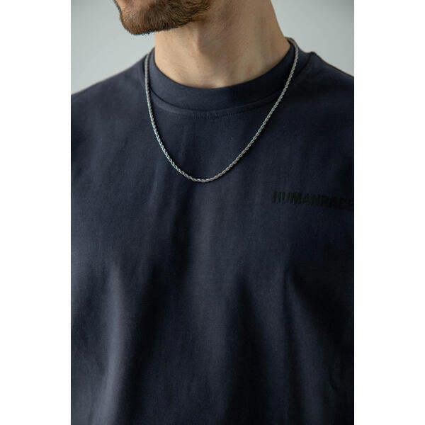 SVNX Rope Chain Necklace & Bracelet Set in Silver
