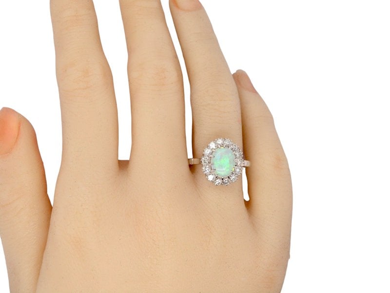 Vintage Tom An impressive opal and diamond ring