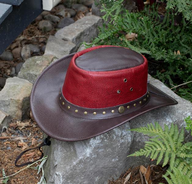 Wombat Leather The Waratah Premium Leather Cowboy Hat
