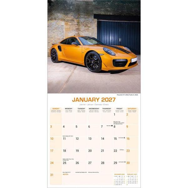 Porsche Calendar 2027, Wall Calendars, Month To View, Transport, Gift