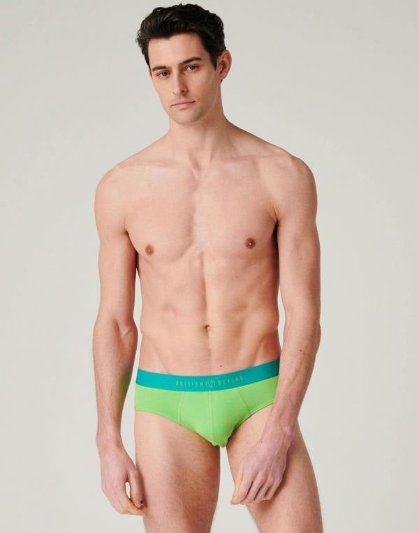 British Boxers Three-pack Men's Cotton Briefs – Fresh Citrus
