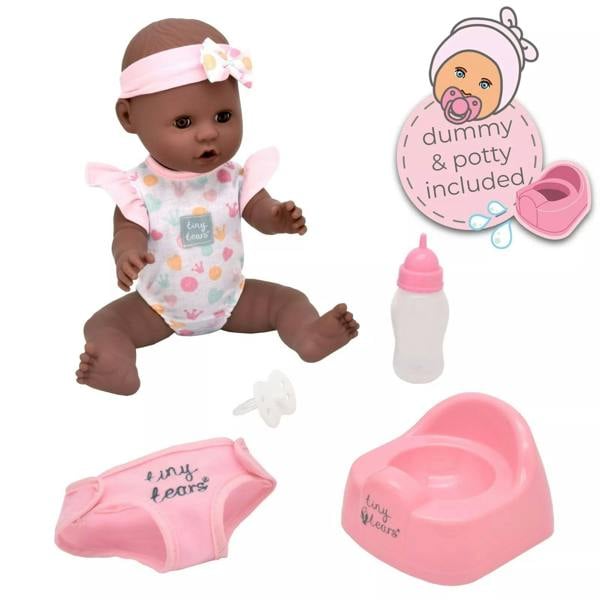 Tiny Tears Classic Crying and Wetting Doll 15" (38cm) - Black