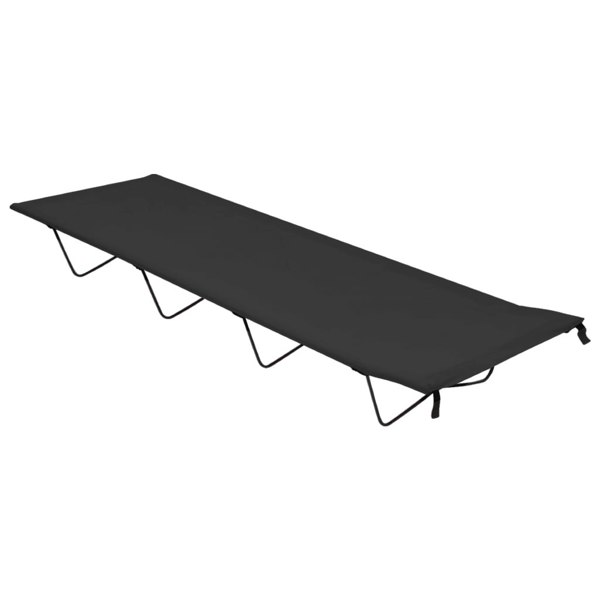 Berkfield Camping Bed 180x60x19 cm Oxford Fabric and Steel Black