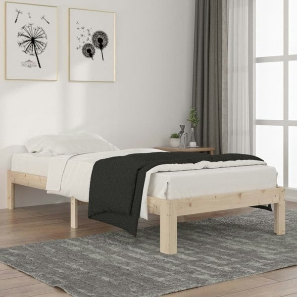 Berkfield Bed Frame Solid Wood Pine 90x200 cm