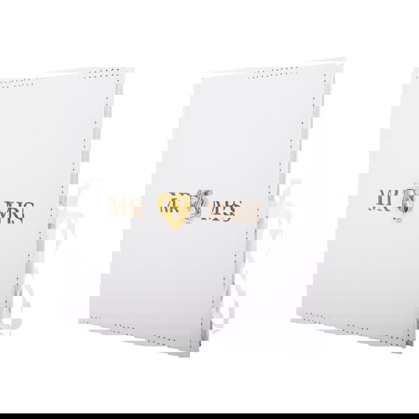 Beautiful Ivory Suede Wedding Album Holding 160 4" x 6" Photos with Gold Hearts Image 2