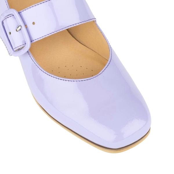 Embassy London Bliss - Lavender & Rose - Women's block heel square toe patent leather Mary-Jane