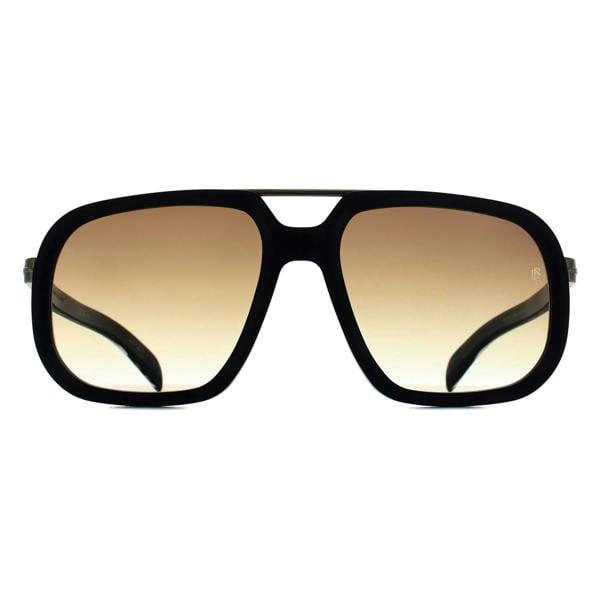 David Beckham Sunglasses DB 7101/S 2M2 HA Black Gold Brown Gradient