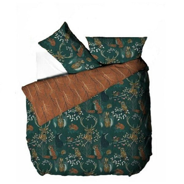 Furn Forest Fauna Duvet Cover Set - Emerald Green