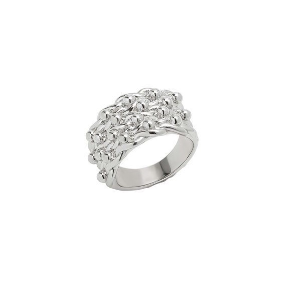 Spero London Sterling Silver 4 Row Keeper Ring