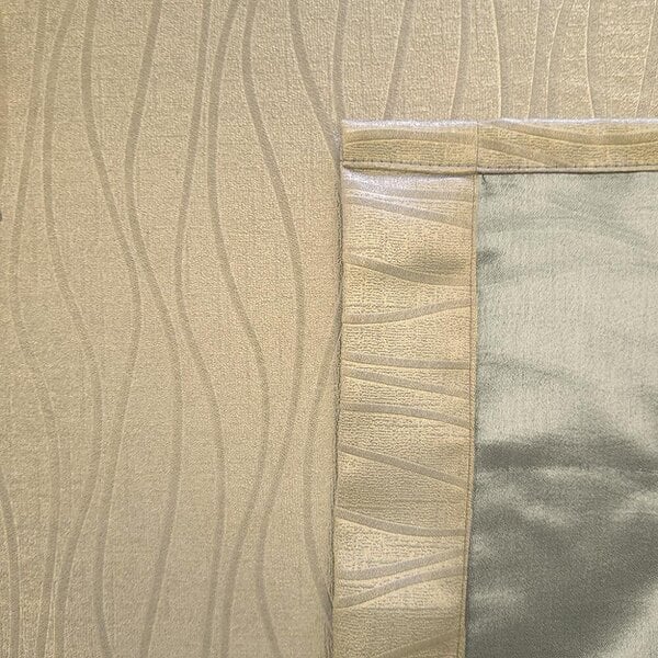 Enhanced Living Cream Thermal Energy Saving Eyelet Curtain With Wave Pattern - Ideal For Living Room & Bedroom