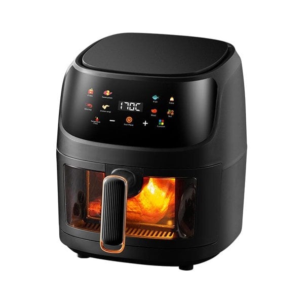 8L Digital Smart Air Fryer with Visible Window Kitchen Appliances Living and Home Black