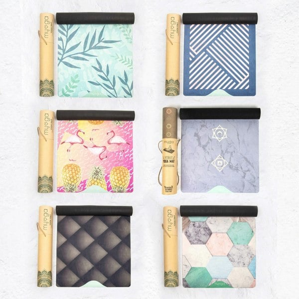 Myga Vegan Suede Yoga Mat – Luxurious Rubber Yoga Mat Available in 6 Stunning Patterns