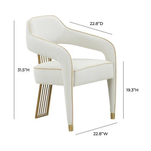 Furniture Edit Corralis Cream Performance Linen Dining Chair