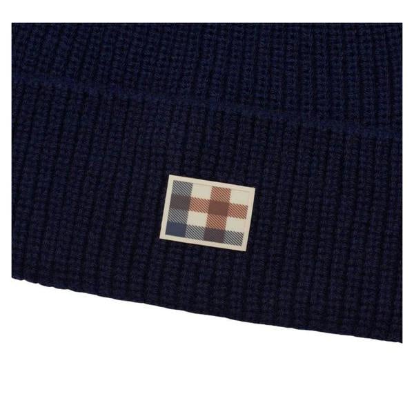 Aquascutum Unisex Adult Active Wool Blend Beanie - Navy Blue - 