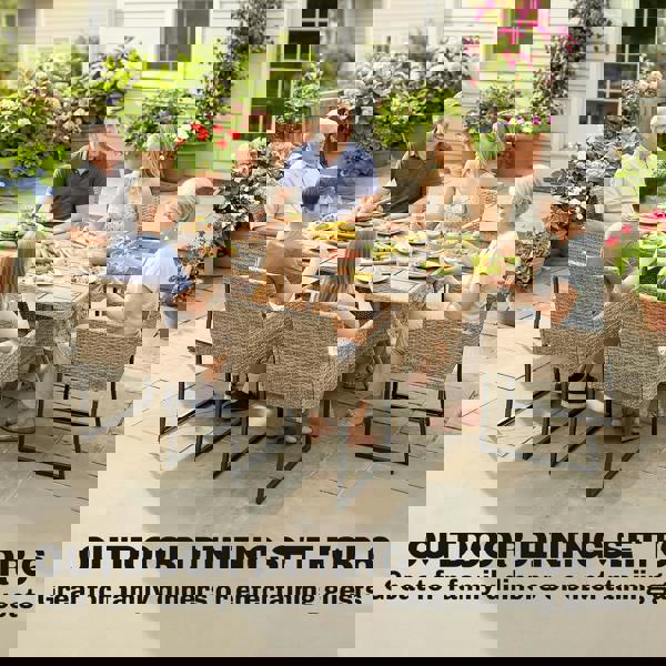 Patio Rattan Dining Set