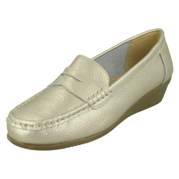 Down to Earth Ladies Down To Earth Leather Loafers F90064