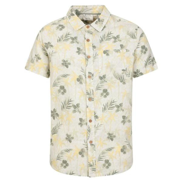 Mountain Warehouse Mens Tropical Short-Sleeved Shirt - Khaki - 