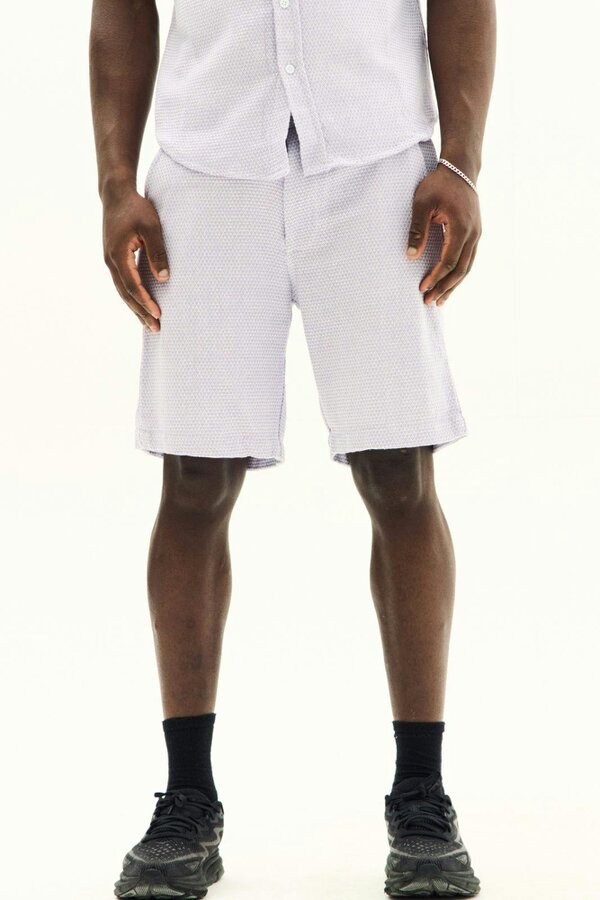 Men’s Slim Fit Textured Shirt & Shorts Co-Ord Set
