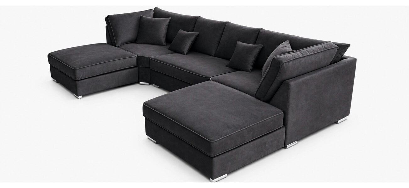 Outdoor Living The Chelsea U-Shaped Modular Corner Sofa with Deep Seat