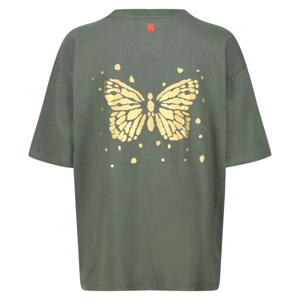 Regatta Womens/Ladies Christian Lacroix Bellegarde Butterfly Back Print T-Shirt - Dark Khaki