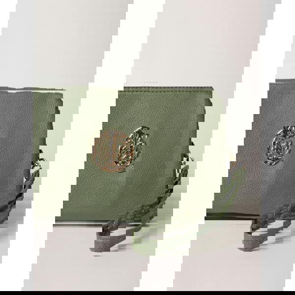 Blue Vanilla Detailed Zip Up Purse With Detachable Strap