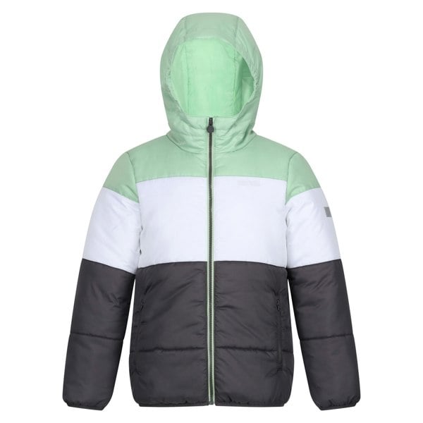 Regatta Childrens/Kids Lofthouse VII Terrain Print Padded Jacket - Quiet Green/White