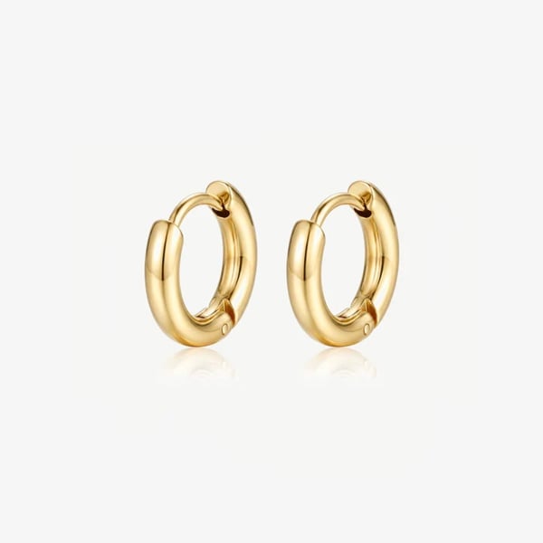 Solid Hoop Earrings 12mm