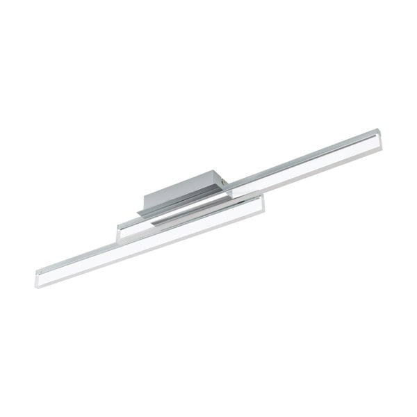 Wall Flush Ceiling Light Colour Chrome Shade Clear Plastic Bulb LED 2x10W Loops