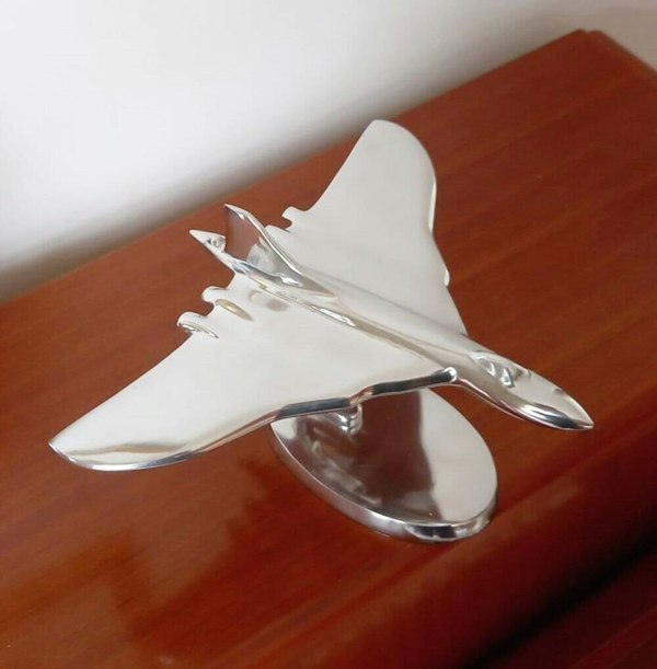 Inspirational Gifting RAF Vulcan Aeroplane Home Ornament Aluminium Plane Sculpture