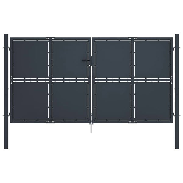 Berkfield Garden Gate Steel 300x175 cm Anthracite