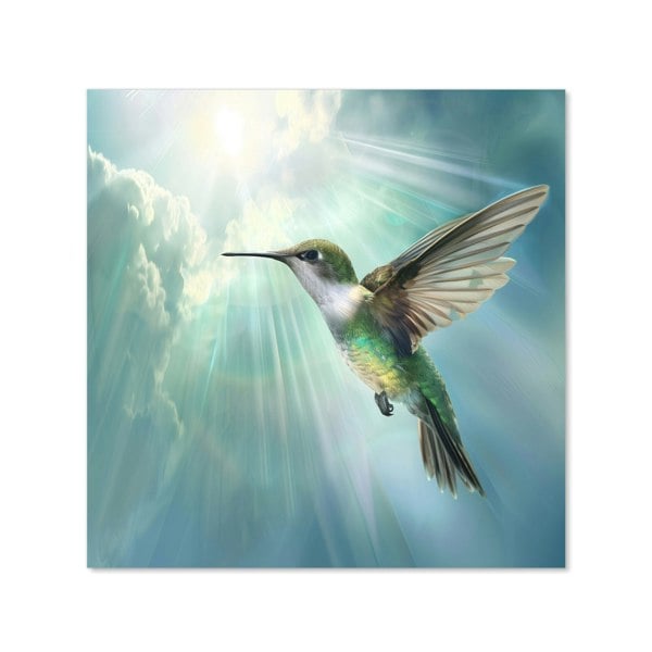 Warren Reed - Designer Hummingbird In A Beautiful Sky Kitchen Splashback