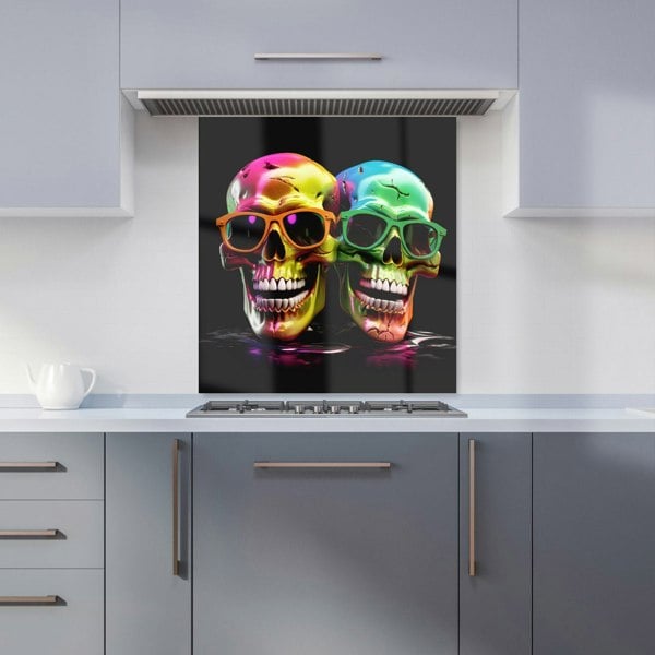 Warren Reed - Designer Happy Skeletons In Sunglasses Kitchen Splashback