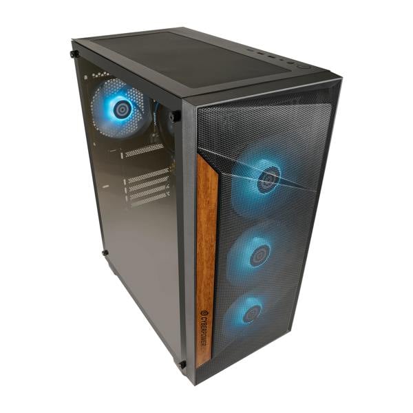 CyberPowerPC Ryzen 5 5600G 16GB RAM 500GB SSD Gaming PC Bundle with 24" 1080p Monitor