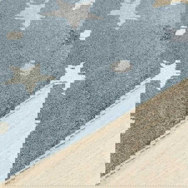 Livabliss Lillian-Kids Blue Grey Beige Yellow Washable Rug for Children's Rooms