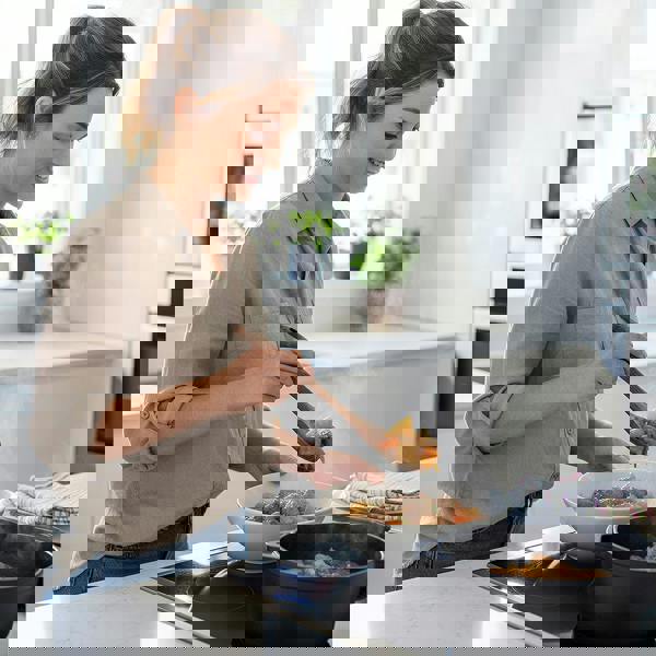 Anygleam Brown 2pcs Wooden Spoon Ladle Kitchen Tableware